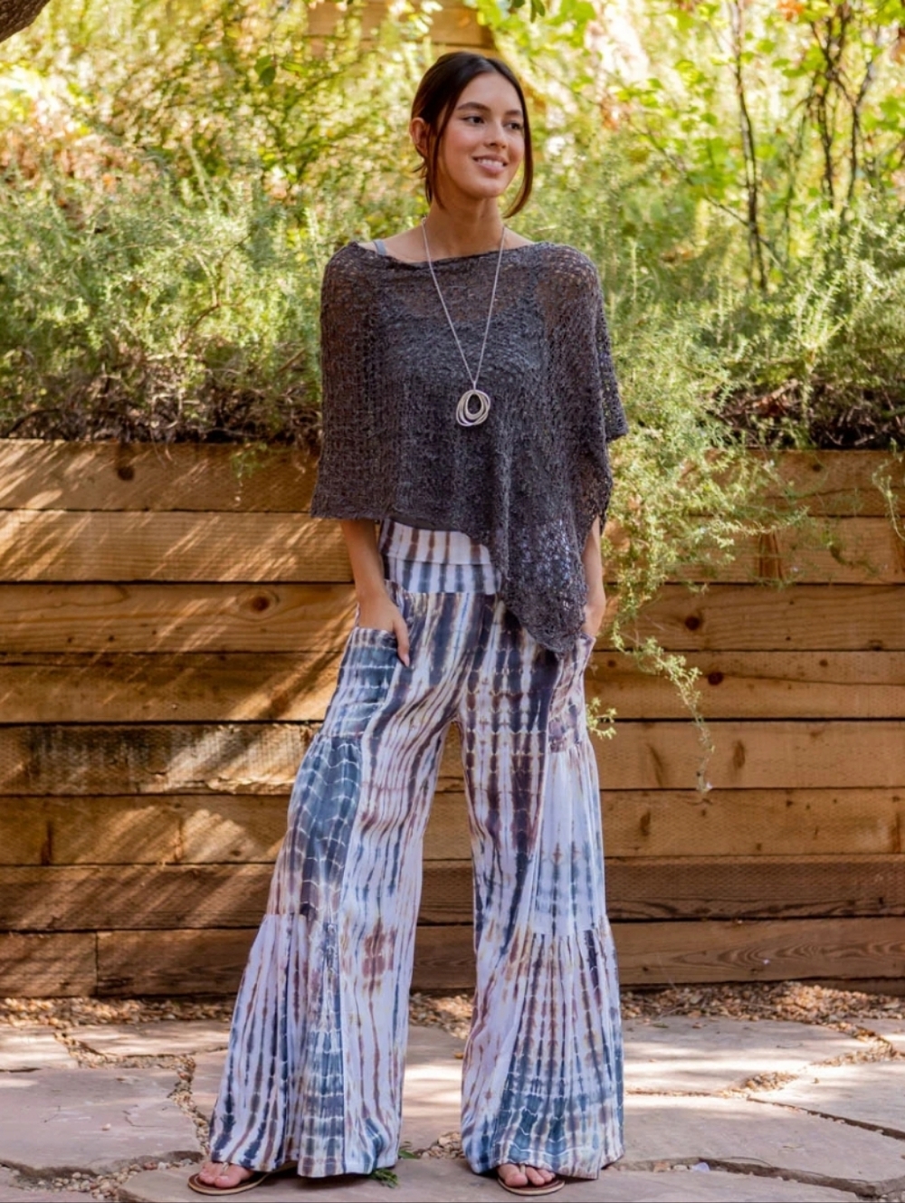 Happy Bohemians Palazzo Pants Sz M/L Tiger Lily - Picture 2 of 15